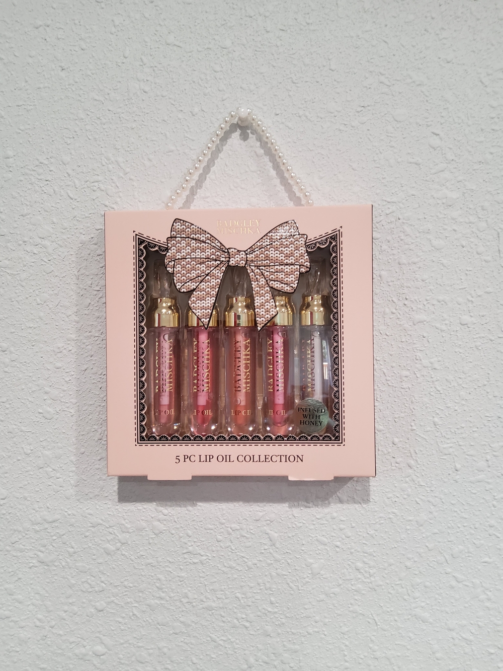 Women's Badgley Mischka Pink and Gold 5-Pc Lip Oil Collection